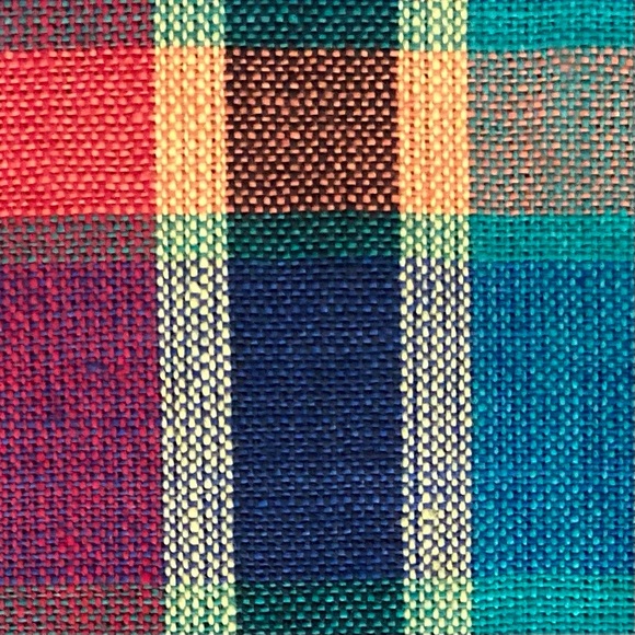🌈 Tangibles, Vintage Cirque Arc-En-Ciel Madras Plaid Dress - Picture 12 of 16